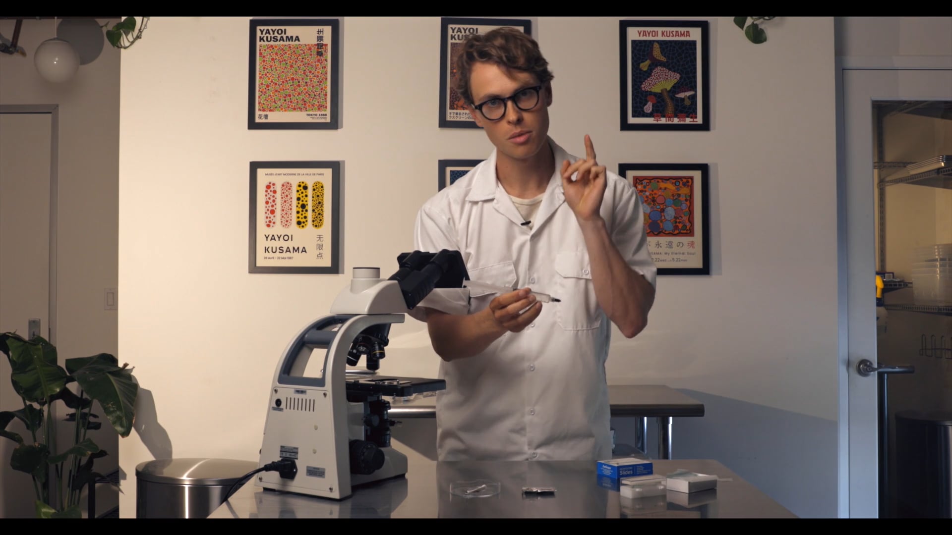 Jim Cubensis holding a spore syringe