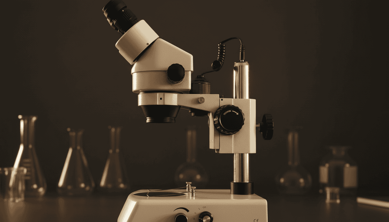 Professional mycology research laboratory with microscopy equipment